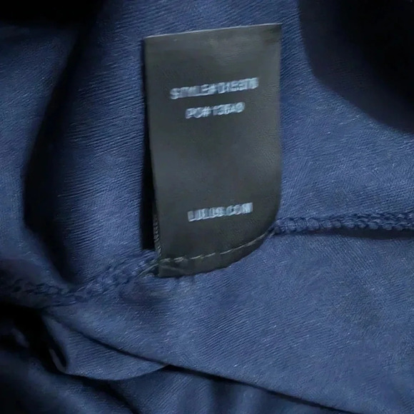 Moving Sale 💘 Lulu's Air Of Romance Dress Size L Navy Blue Maxi Halter Lined - Picture 4 of 7